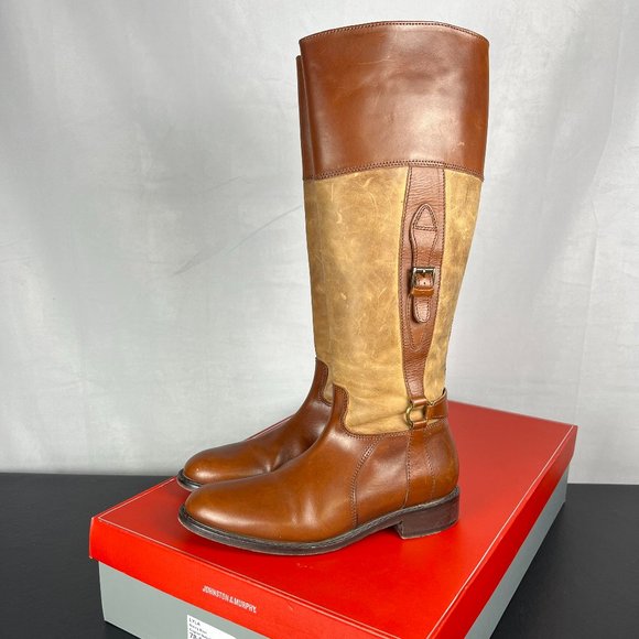 Johnston & Murphy Shoes - Johnston & Murphy Vero Cuoio Lyla Tall Knee Boot Leather Calfskin Size 6